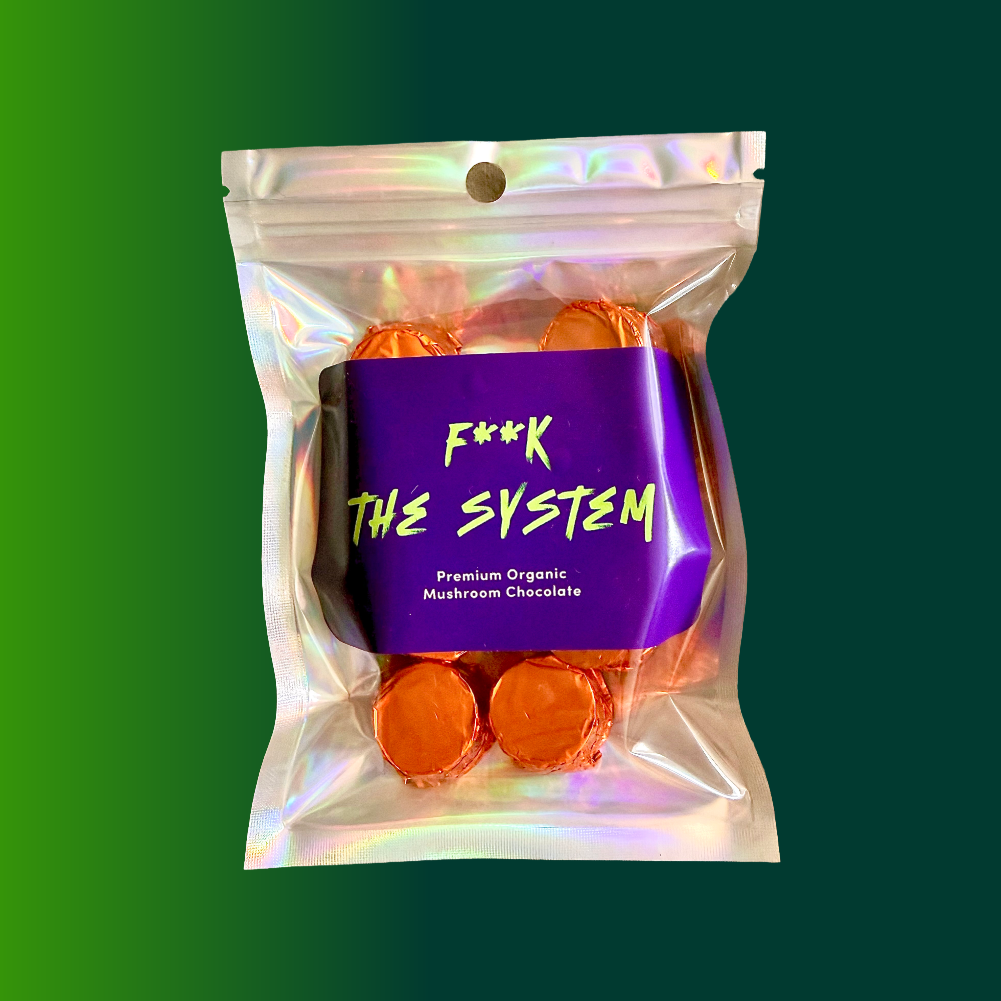 F**K THE SYSTEM ADAPTOGENIC-MUSHROOM MICRODOSING 10 CHOCOLATE CUPS
